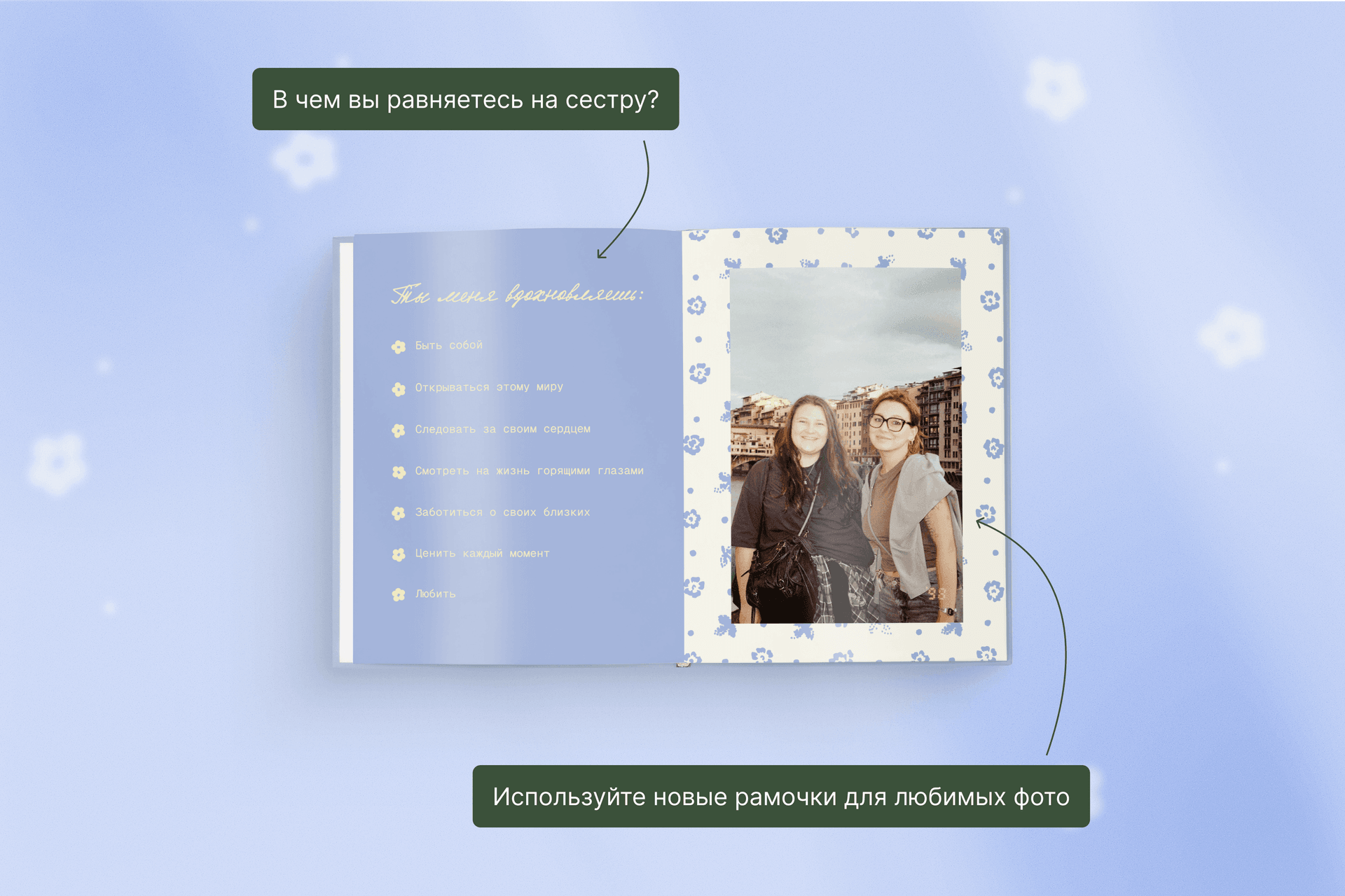 Фотокнига «Минибук для сестры»