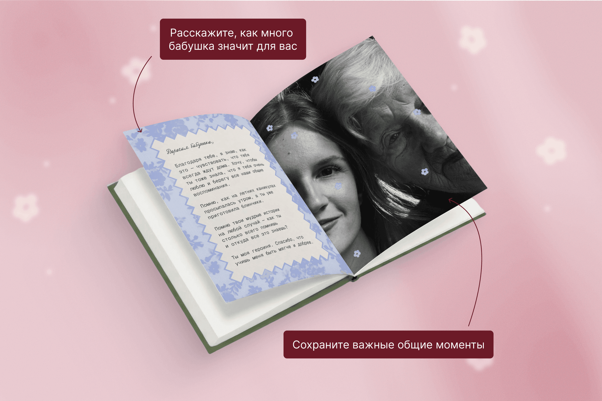 Фотокнига «Минибук для бабушки»