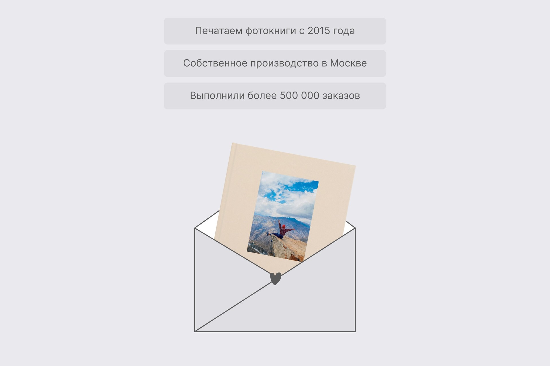 Квадратная фотокнига в бежевом тканевом переплете